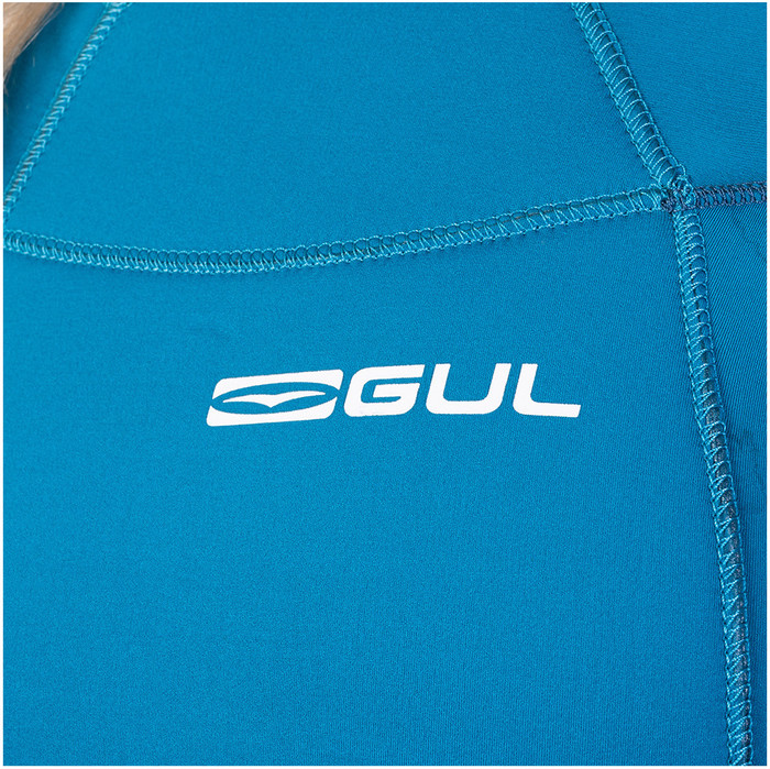 2023 Gul Feminino Response 3/2mm Gbs Back Zip Wetsuit Re1232-c1 - Verde-azulado/marbel